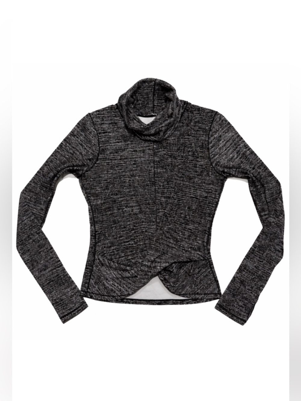 Lululemon Melodic Movement Long Sleeve in Twillines White Black